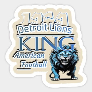 Detroit lions king American football Sticker